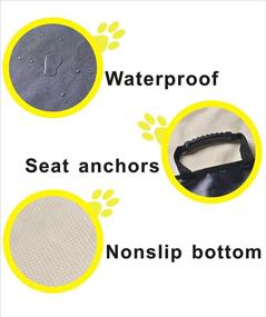 img 1 attached to 🐾 AMOFY Dog Seat Cover for Car Back Seat: Machine Washable, Scratch-Proof, Waterproof, Non-Slip Protector for Cars, Trucks, SUVs