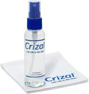 👓 crizal eye glasses cleaning kit - lens cleaner spray (2 oz) with microfiber cloth (7" x 5 3/4") - #1 doctor recommended crizal anti reflective lenses - 1 pack logo