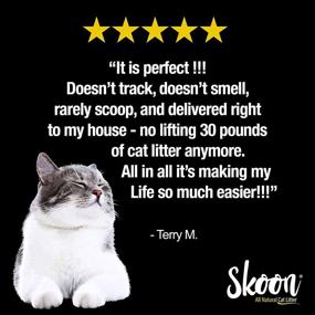 img 2 attached to 🐱 Skoon Organic Cat Litter – Lightweight, Non-Clumping, Low Maintenance, Eco-Friendly – Superior Odor Control, Absorbent with Natural Lemon Fragrance