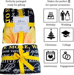 img 2 attached to 👩 Rain Inc. To My Daughter Blanket from Mom: Premium 50” x 60” Fluffy & Cozy Multipurpose Blanket with Inspiring Message - for All Ages & All Seasons