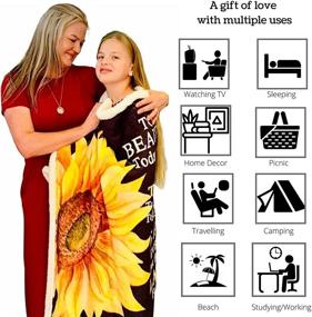 img 3 attached to 👩 Rain Inc. To My Daughter Blanket from Mom: Premium 50” x 60” Fluffy & Cozy Multipurpose Blanket with Inspiring Message - for All Ages & All Seasons