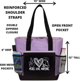 img 1 attached to 🌼 Peace, Love, Nursing: 2-Piece Gift - Insulated Tote Bag and Stainless-Steel Tumbler