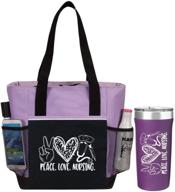 🌼 peace, love, nursing: 2-piece gift - insulated tote bag and stainless-steel tumbler логотип