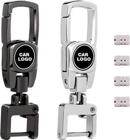 img 4 attached to 🔑 Premium Heavy Duty Keychain Car Key Chain 2 Pack - Strong Key Fob Clip and Ring for Men and Women