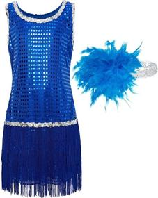 img 3 attached to ✨ Glamorous and Sparkling: BABEYOND Flapper Headband Gatsby Sequin Girls' Clothing