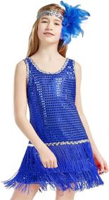 img 4 attached to ✨ Glamorous and Sparkling: BABEYOND Flapper Headband Gatsby Sequin Girls' Clothing