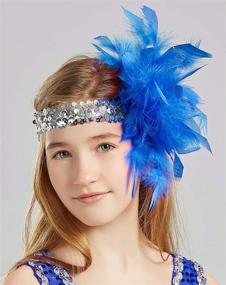 img 1 attached to ✨ Glamorous and Sparkling: BABEYOND Flapper Headband Gatsby Sequin Girls' Clothing