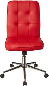 img 3 attached to 🪑 Red Mellennial Modern Home Office Chair without Arms by Boss Office Products: Stylish and Functional Choice for Your Workspace