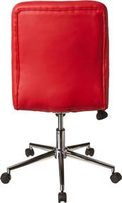 img 2 attached to 🪑 Red Mellennial Modern Home Office Chair without Arms by Boss Office Products: Stylish and Functional Choice for Your Workspace