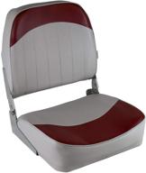 🚣 wise low back boat seat 8wd734pls-661, grey/red логотип