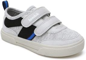 img 4 attached to Tombik Toddler Boy Slip-On Canvas Sneakers: Casual Loafers for Sports and Athletic Running