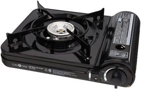 img 4 attached to GAS ONE NEW 10,000 BTU Portable Butane Gas Stove CSA Listed with Carrying Case - Black, 10.9&#34; H x 3.6&#34; W x 12.8&#34; L