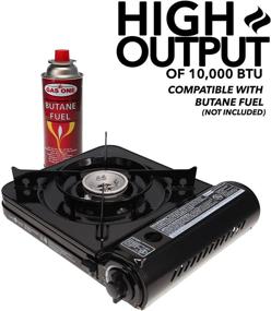 img 2 attached to GAS ONE NEW 10,000 BTU Portable Butane Gas Stove CSA Listed with Carrying Case - Black, 10.9&#34; H x 3.6&#34; W x 12.8&#34; L