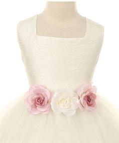 img 1 attached to 👗 Adorable Little Girls Dupioni Flower Dress: Stylish Clothing for Girls' Dresses