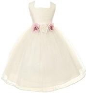 👗 adorable little girls dupioni flower dress: stylish clothing for girls' dresses logo