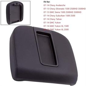 img 2 attached to 🔥 STA Black Armrest Cover Center Console Lid - Chevy Avalanche Silverado Tahoe GMC Yukon XL Sierra 2007-2014 07-14 15217111 924-875