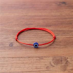 img 3 attached to Stylish Handmade Evil Eye Bracelet: Black and Red Adjustable Thread Bracelets for Men, Women, Teens - Minimalist Friendship Jewelry