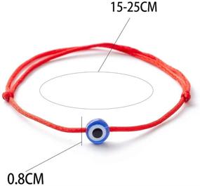 img 2 attached to Stylish Handmade Evil Eye Bracelet: Black and Red Adjustable Thread Bracelets for Men, Women, Teens - Minimalist Friendship Jewelry