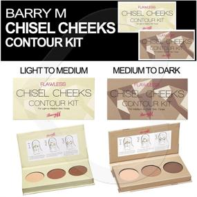 img 2 attached to 💄 Barry M Cosmetics Chisel Cheeks Contour Kit, Light-to-Medium Shade, 1 Pack, CCCK