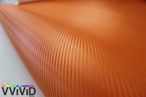 img 3 attached to VViViD XPO Orange 3D Carbon Fiber Vinyl Wrap Roll – Air Release Technology (1ft x 5ft) – Enhanced SEO