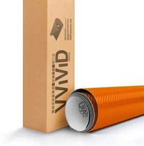 img 1 attached to VViViD XPO Orange 3D Carbon Fiber Vinyl Wrap Roll – Air Release Technology (1ft x 5ft) – Enhanced SEO