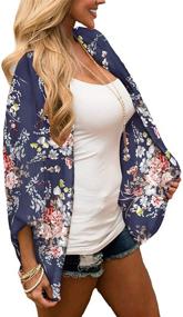 img 2 attached to 🌺 Womens Chiffon Tropical Hawaiian Cardigans: Stylish Swimwear Cover Ups & Clothing