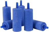 🐠 pawfly 2" air stones cylinder - pack of 6 bubble diffuser airstones for aquarium fish tank pump (blue) логотип