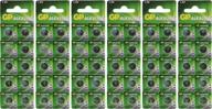 60-pack gp a76 lr44 ag13 alkaline cell 1.5v button batteries - long-lasting and reliable power source for various devices logo