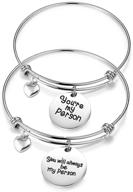 💕 you're my person bangle bracelet: a perfect valentine's day bff gift! logo