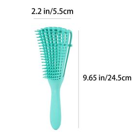 img 3 attached to 🌿 Ultimate Detangling Brush for Afro American Hair Types: 3a to 4c - Kinky, Wavy, Curly, Coily, Wet, Dry, Oil, Thick, Long Hair - Knots Detangler Scalp Massage Comb - Women's Hair Detangler (Green)