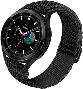 img 2 attached to 🔗 Olytop Эластичные ремешки для Galaxy Watch 4 Classic 46 мм 42 мм и ремешки для Galaxy Watch 4 44 мм 40 мм - Стильный 20 мм растяжимый ремешок для запястья для Samsung Galaxy Active 2 40 мм 44 мм/Watch 42 мм/Watch3 41 мм-Черный