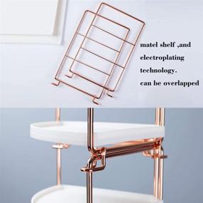 img 1 attached to 🌹 3-Tier Bathroom Countertop Organizer - Rose Gold Corner Shelves for Vanity, Sink Storage, and Kitchen Cabinet - Multi-Purpose Cosmetic Makeup and Spice Rack Tray