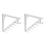 🌟 maximize closet space with amazon basics closet bracket - large, white, 2-pack, featuring extra diagonal storage logo