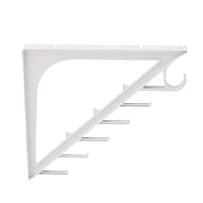 img 3 attached to 🌟 Maximize Closet Space with Amazon Basics Closet Bracket - Large, White, 2-Pack, featuring Extra Diagonal Storage