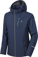 🧥 little donkey andy men's softshell ski jacket: removable hood, fleece lined, water repellent логотип