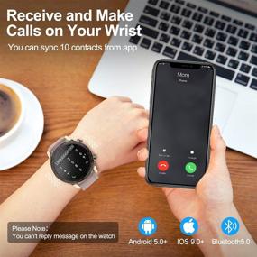 img 3 attached to 📱Смарт-часы для телефонов Android и iOS (получение и совершение звонков, 10 режимов спорта, более 80 лиц) - отслеживание шагов и сна, напоминание о сообщениях в приложении, управление музыкой, водонепроницаемые часы для мужчин IP67.