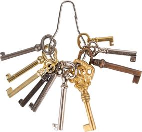 img 4 attached to 🔑 Antique Furniture Skeleton Key Reproduction Set - Ideal for Cabinet Doors, Grandfather Clocks, Dresser Drawers | KY-10S