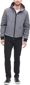 img 1 attached to DKNY Softshell Men's Hooded Bomber Jacket