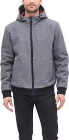 img 4 attached to DKNY Softshell Men's Hooded Bomber Jacket