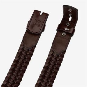 img 2 attached to 👔 Falari Braided Without Buckle 8007 NVY M: Top-notch Men's Accessory for Style and Comfort