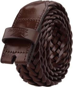 img 3 attached to 👔 Falari Braided Without Buckle 8007 NVY M: Top-notch Men's Accessory for Style and Comfort