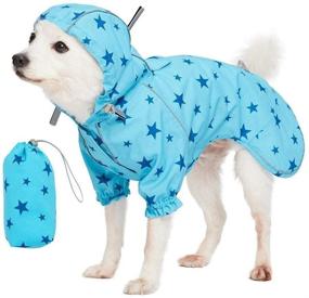 img 4 attached to Blueberry Pet Packable Reflective Dog Raincoat or Poncho - 7 Patterns, Lightweight