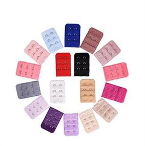 img 1 attached to 👙 Enhance Comfort and Fit with 20Pcs Assorted Color Women Bra Strap Extenders - 3 Row, 2 Hook Adjustments, Spacing, and Clasp for Perfect Bra Underwear Fit