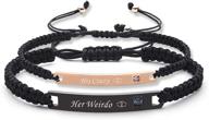 iefshiny couples bracelets: his and hers matching bracelets for anniversaries and promises – 2pcs logo