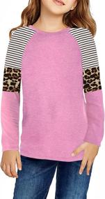 img 2 attached to Dokotoo Sweatshirts Leopard Crewneck Pullover Outdoor Recreation