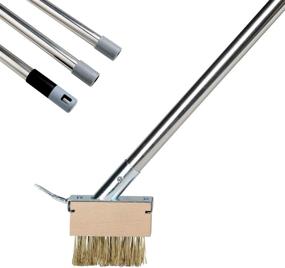 img 4 attached to 🔧 GeeRo 51 in. Wire Brush: Ultimate Tool for Cleaning Paving Joints, Sidewalks, Patio Stones & Driveway Cracks