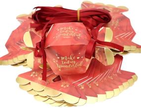 img 4 attached to RuaYsge Small Gift Boxes with Lids - 20 Pcs Red Candy Christmas Gift Card Board - Cute Decorative Empty Lids for Party, Wedding, and Gift Wrapping