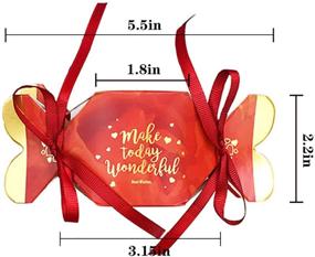 img 3 attached to RuaYsge Small Gift Boxes with Lids - 20 Pcs Red Candy Christmas Gift Card Board - Cute Decorative Empty Lids for Party, Wedding, and Gift Wrapping