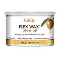 gigi olive oil flex wax - hard wax for face and body, non-strip, ideal for normal to dry skin, 13 oz. (1-pack) logo