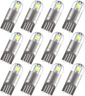 dome map, license plate & trunk tail light t10 194 bulbs - 12pcs, super bright white led 2825 w5w 175 168 bulb for enhanced visibility logo
